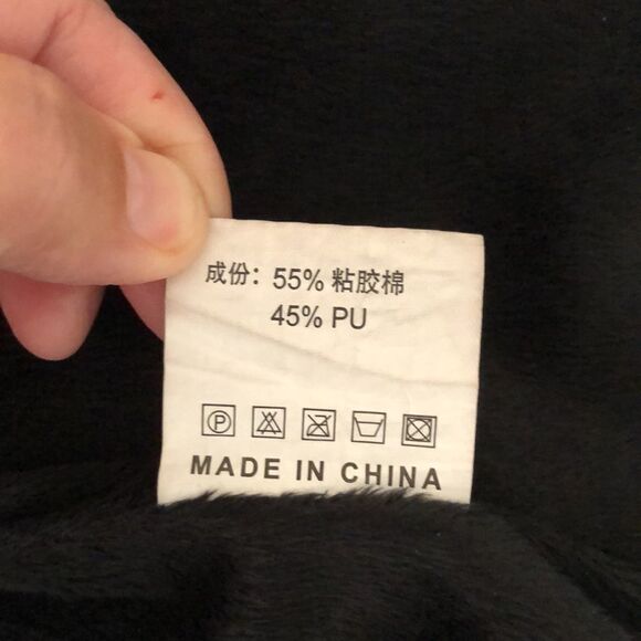 SK M Autumn Faux Leather Lined Moto Jacket with Studs - Picture 14 of 16